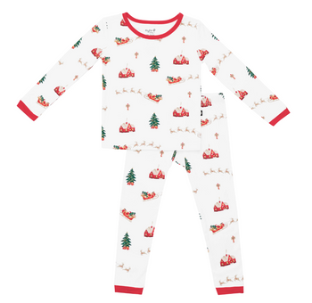 Long Sleeve Pajamas in Santa Sleigh